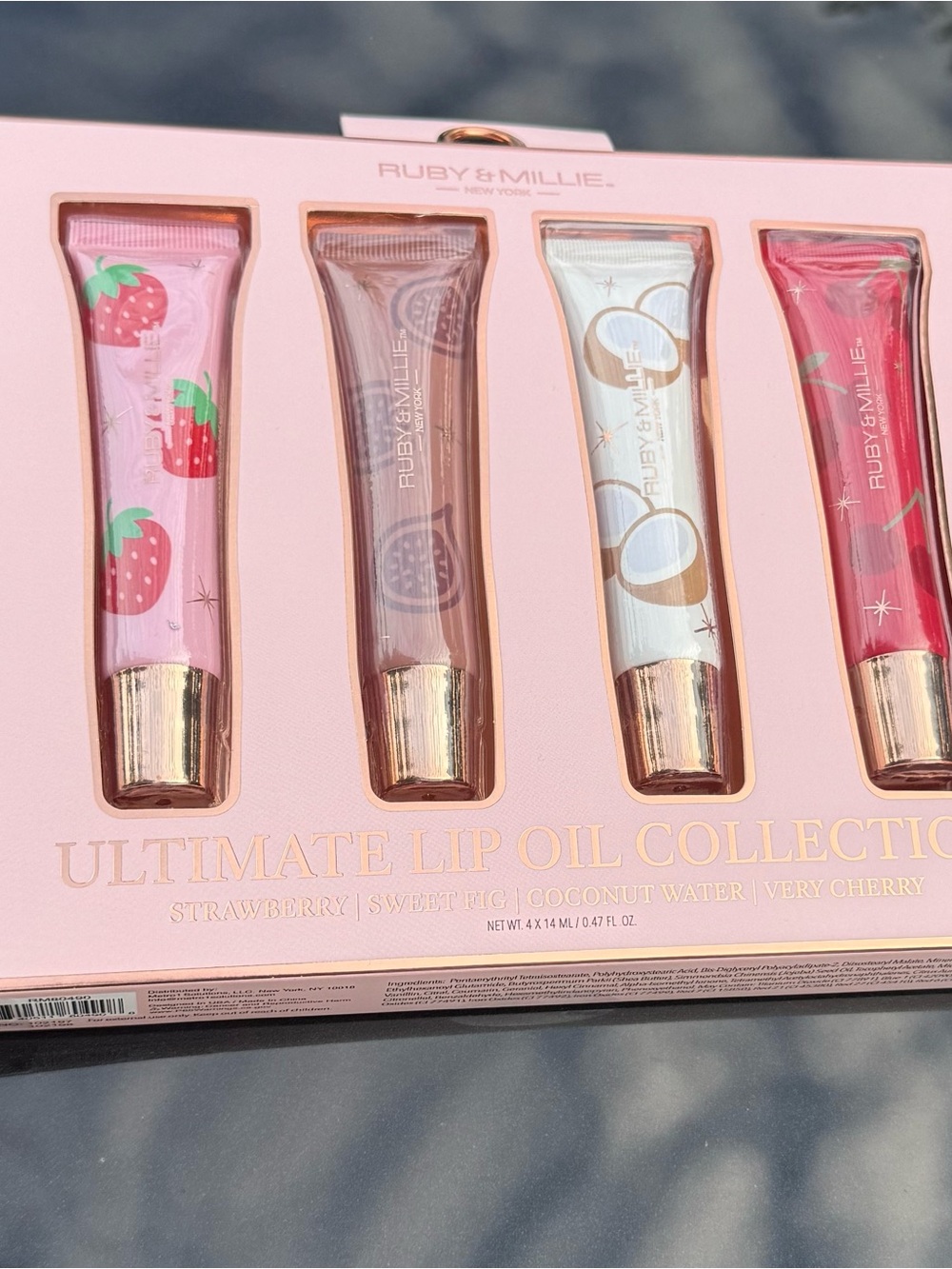 Ruby & Millie Ultimate Lip Oil Collection - Pink, Brown, White, Red